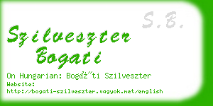 szilveszter bogati business card